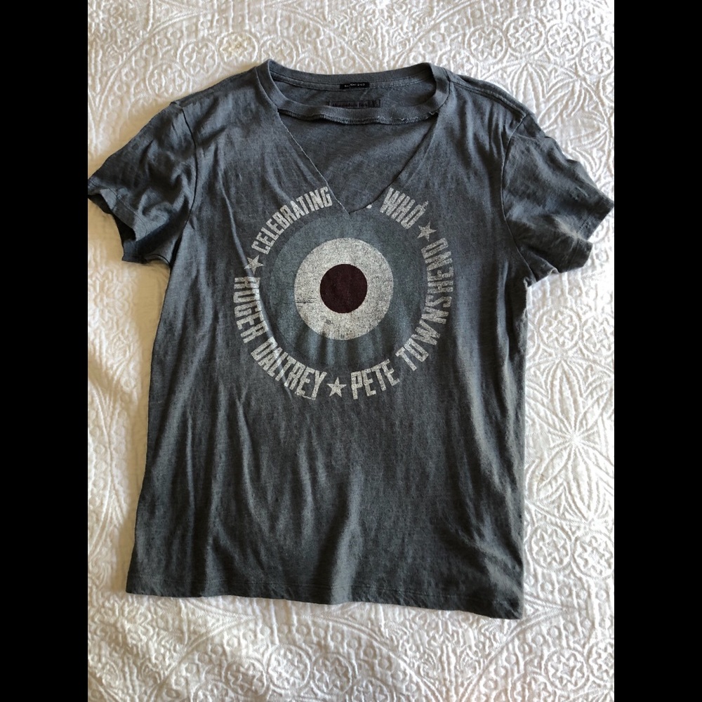 THE WHO TEE WITH V NECK CUTOUT
